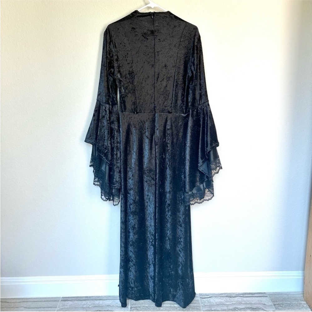 Lip Service Vintage Crushed Velvet Goth Witch Renaissance Dress L - Picture 3 of 16